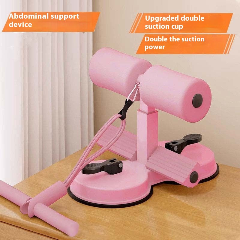 Sit-Up Assistant for Home Fitness with Suction Fixation