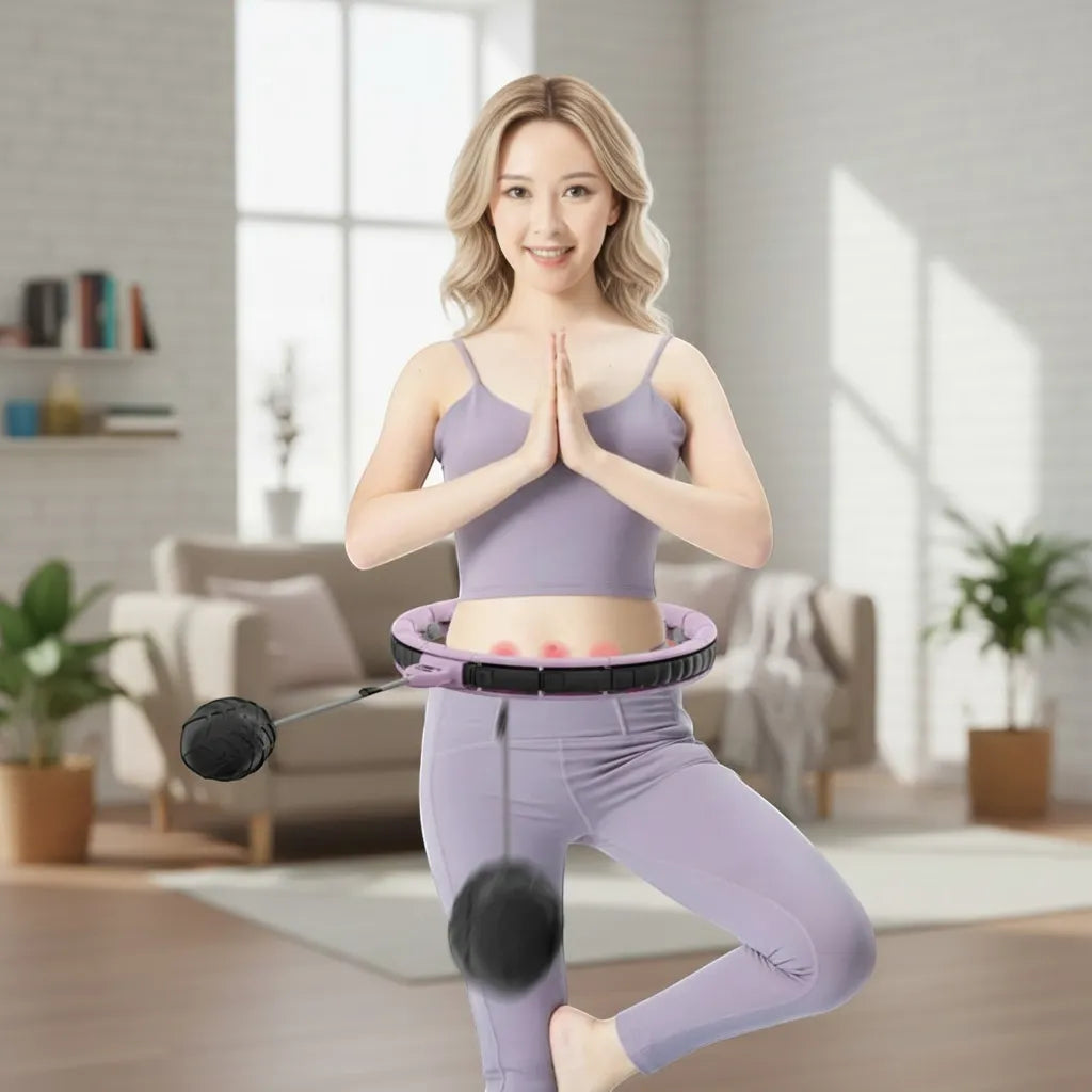 Aura-Spin Smart Counting Weighted Hula Hoop (Adjustable) | Yolo-Fitness-YOLO Fitness