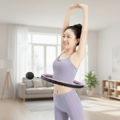 Aura-Spin Smart Counting Weighted Hula Hoop (Adjustable) | Yolo-Fitness-YOLO Fitness