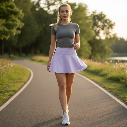 Aura-Swift 2-in-1 Breathable Mini Yoga Skirt | Yolo-Fitness-YOLO Fitness