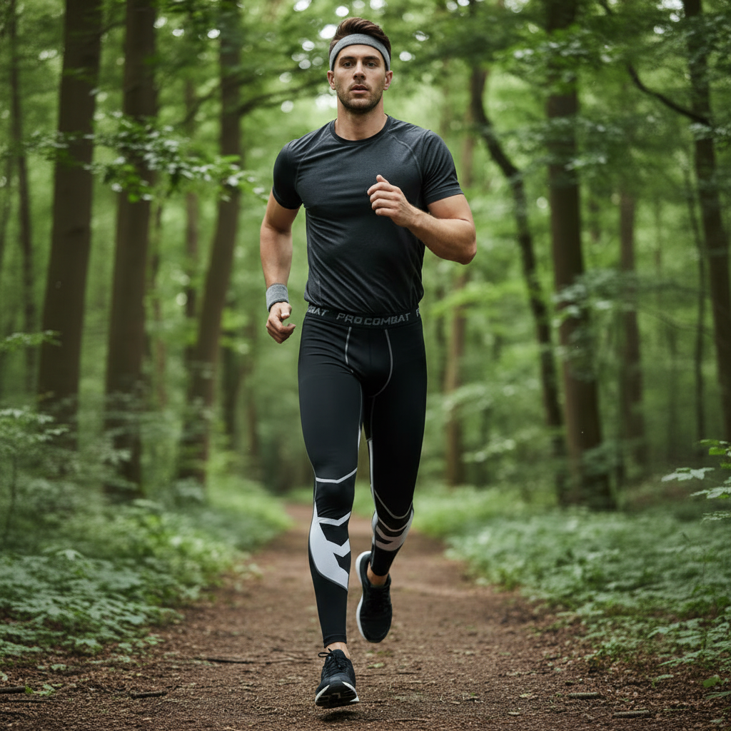 Elite Pro Men's Compression Sports Tights | YOLO-FITNESS