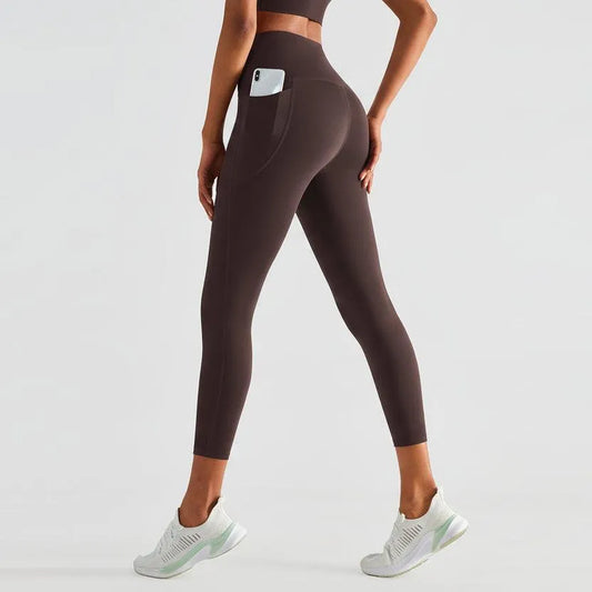 High-Waist Sculpting Yoga Leggings with Side Pockets | Yolo-Fitness-Fitness-YOLO Fitness