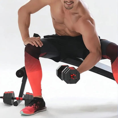 Octagonal Adjustable Dumbbell & Barbell Set (10kg-40kg) | Yolo-Fitness-Fitness-YOLO Fitness