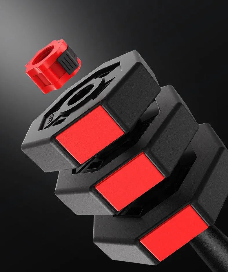 Octagonal Adjustable Dumbbell & Barbell Set (10kg-40kg) | Yolo-Fitness-Fitness-YOLO Fitness