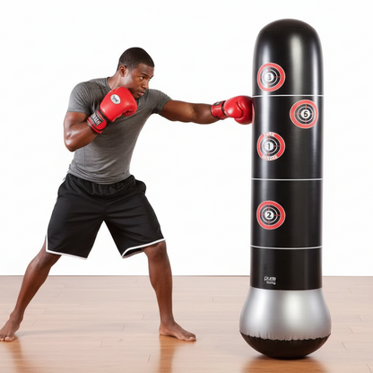 Shadow-Strike 1.6m Inflatable Precision Boxing Pillar | YOLO-FITNESS