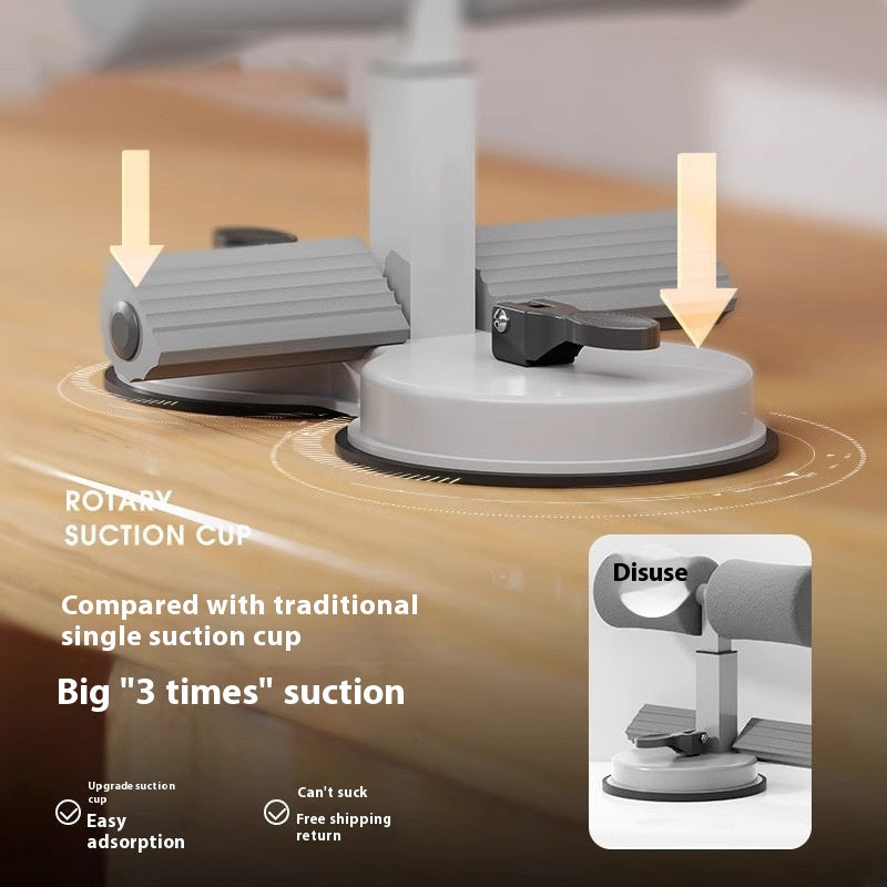 Sit-Up Assistant for Home Fitness with Suction Fixation