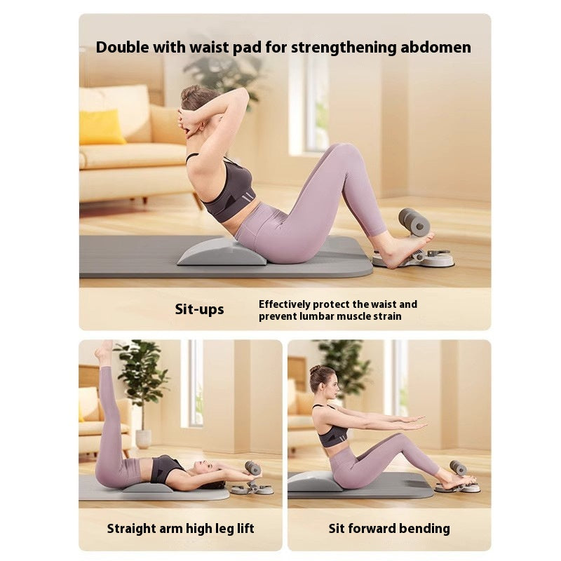 Sit-Up Assistant for Home Fitness with Suction Fixation